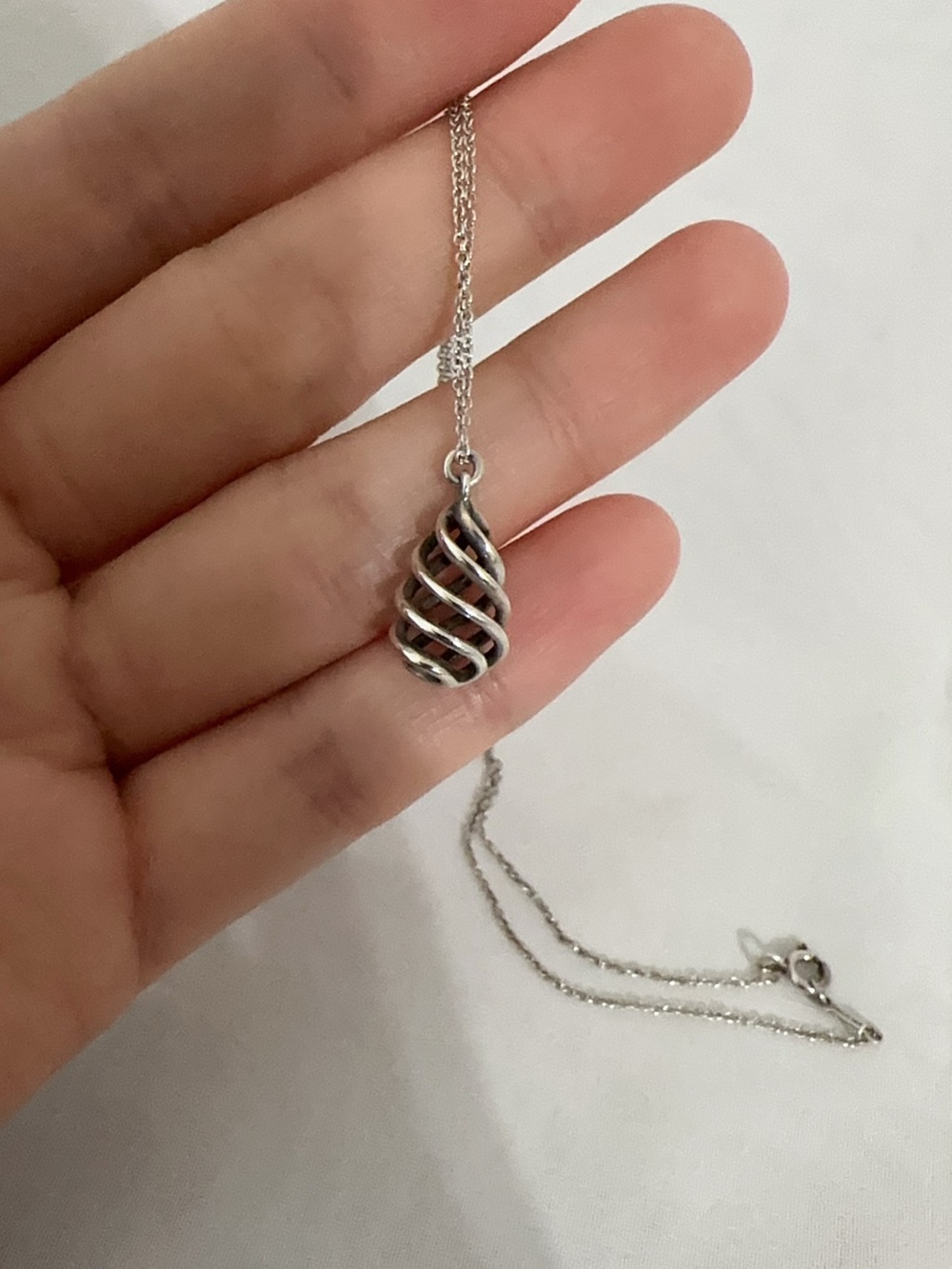 Authentic Tiffany & Co. Paloma Picasso Venezia Luce Spiral Pendant Necklace 16"